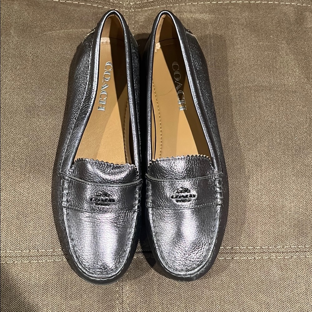 Coach Silver Loafers